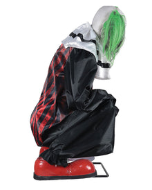 Hockender Horror Clown Animatronic mit Bewegung