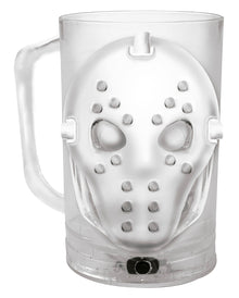 LED Bierkrug mit Hockeymaske