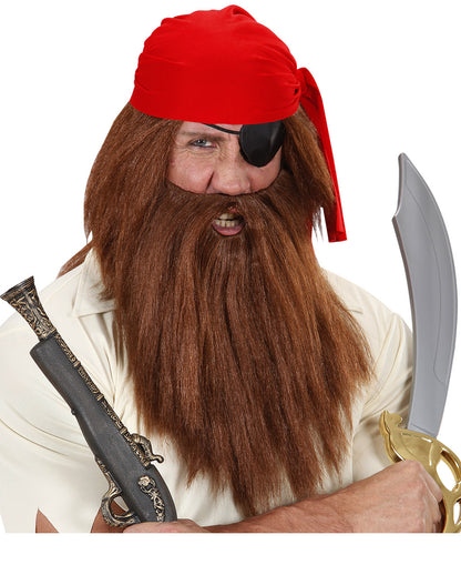 Piraten Perücke mit Bart