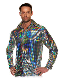 Disco Hologramm Hemd