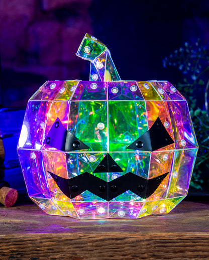 Holographic Kürbis mit LED 20cm