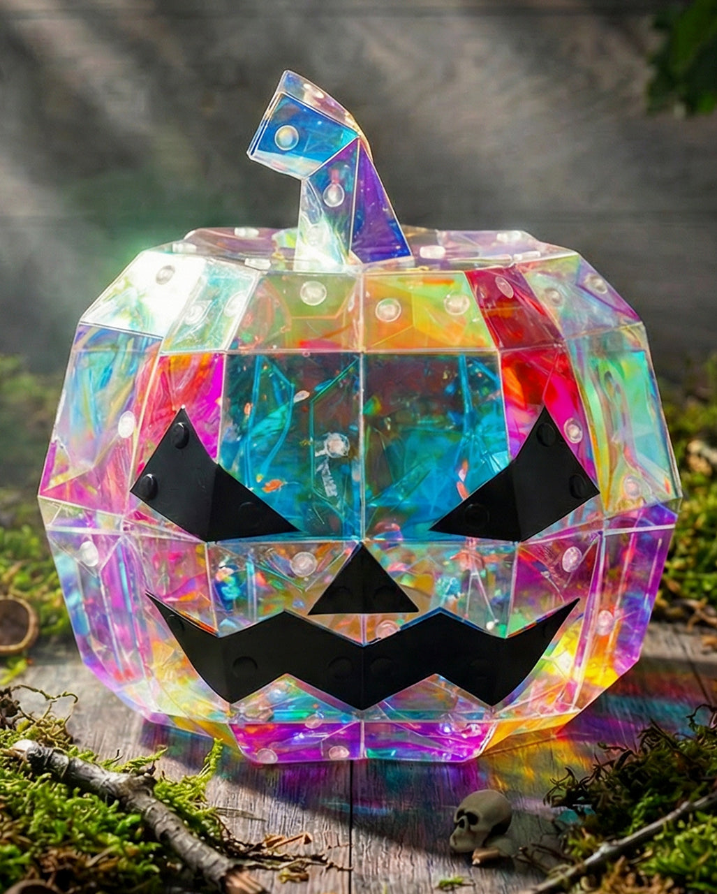 Holographic Kürbis mit LED 30cm