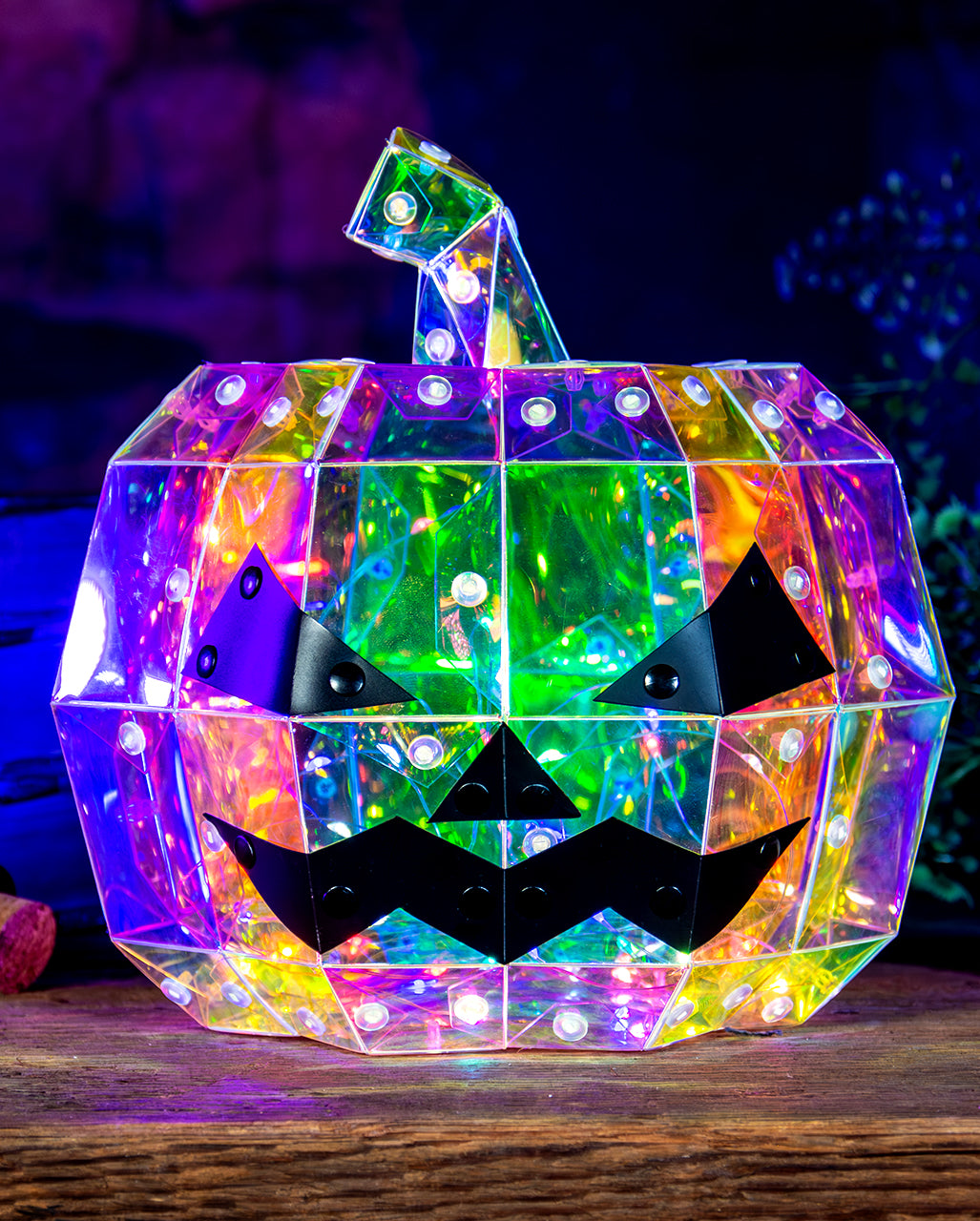 Holographic Kürbis mit LED 30cm