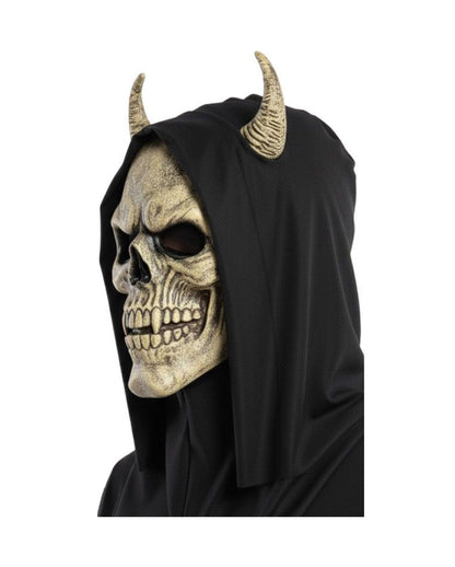 Horned Reaper Hooded Mask, Beige