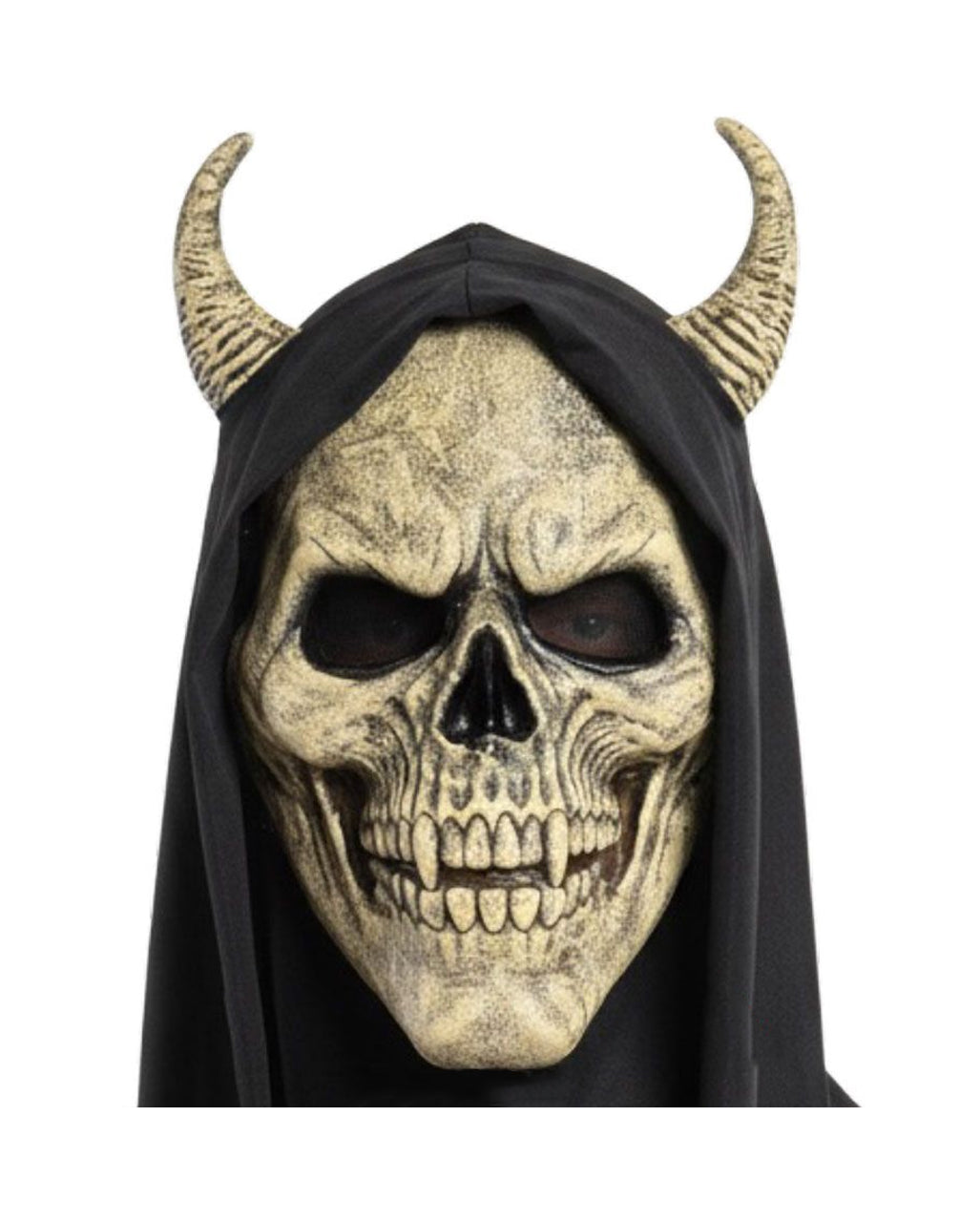 Horned Reaper Hooded Mask, Beige