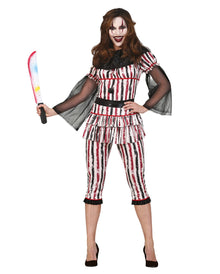 Killer Clown Damenkostüm mit kurzer Hose