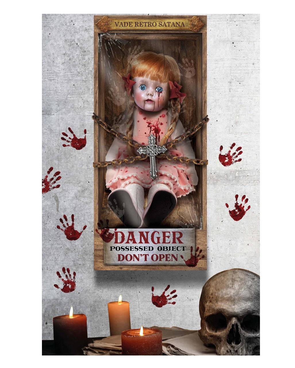 Blutige Horror Puppe Wandsticker