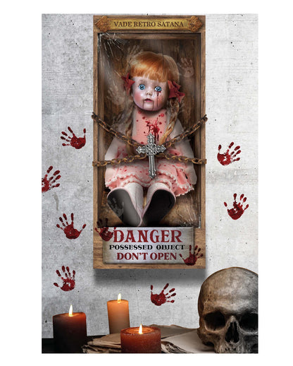 Blutige Horror Puppe Wandsticker