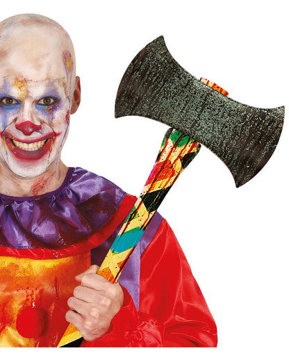 Bunte Killer Clown Axt 73cm