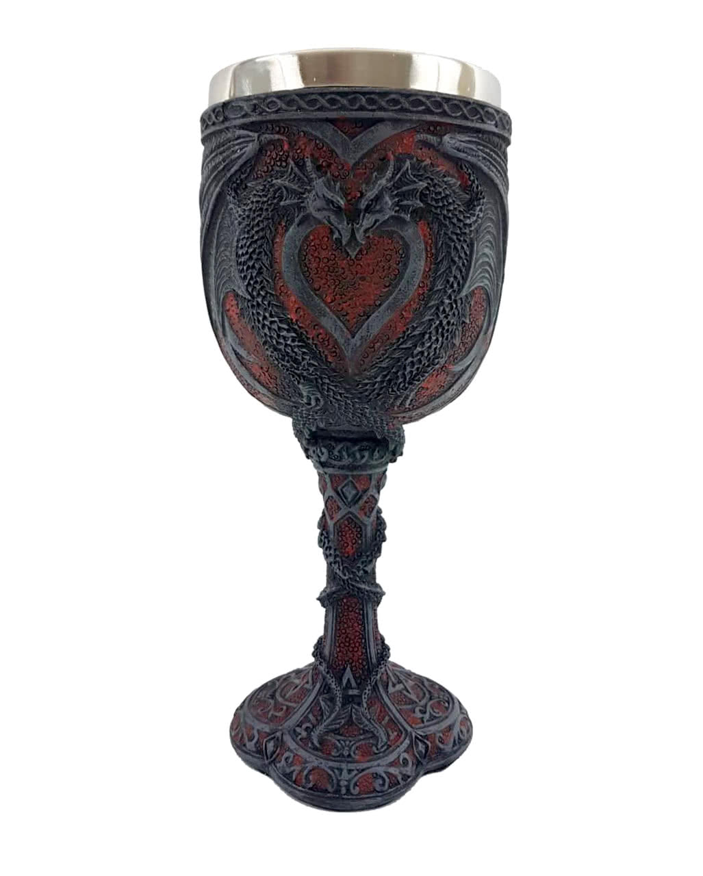 Gothic Kelch mit Drachen Herz