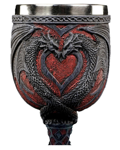 Gothic Kelch mit Drachen Herz