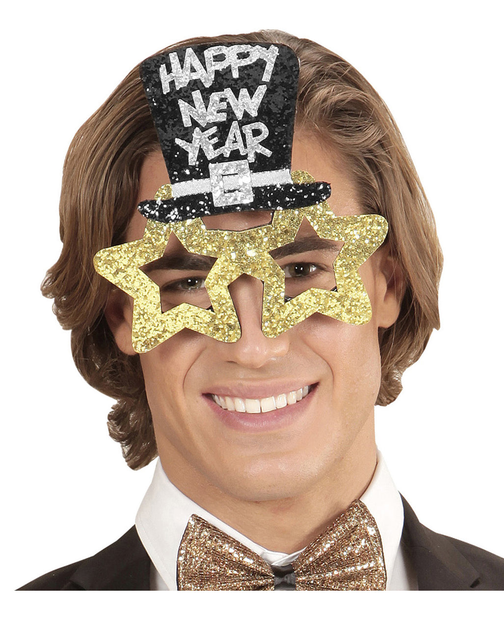 Goldene Happy New Year Brille
