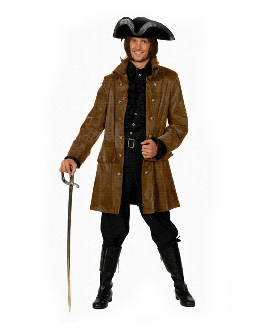 Seeräuber Jacke Wildleder-Look