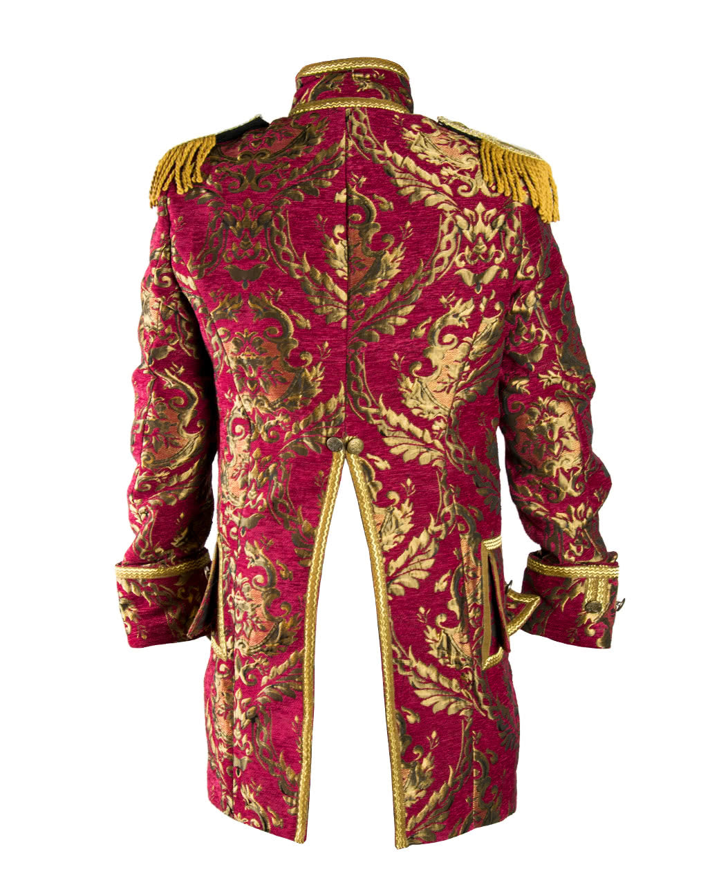Brokat Mantel rot-gold