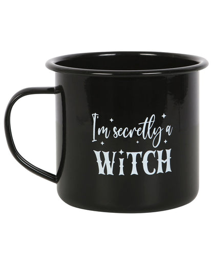 "I am secretly a Witch" Emaille Tasse
