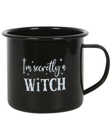"I am secretly a Witch" Emaille Tasse