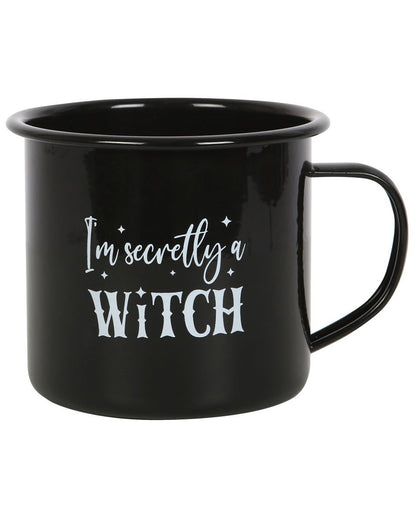 "I am secretly a Witch" Emaille Tasse