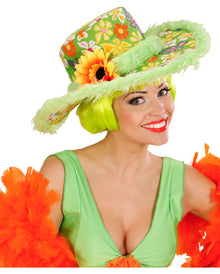 Bunter Hippie Hut mit Blume