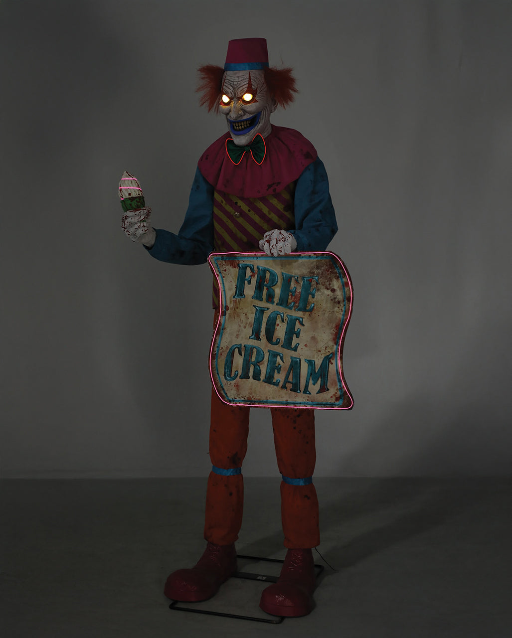 Horrorclown Eisverkäufer Halloween Animatronic 180cm