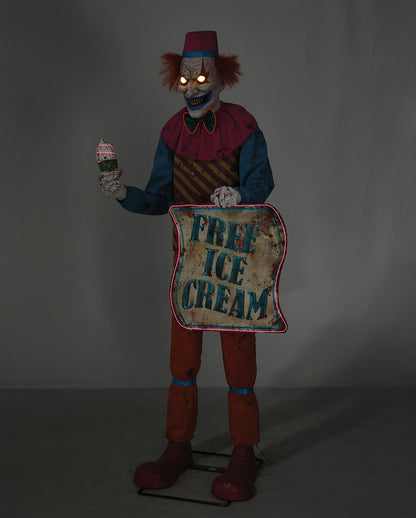 Horrorclown Eisverkäufer Halloween Animatronic 180cm