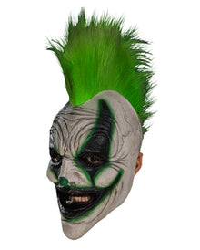 Punk Clown Maske mit Grünen Irokesen Kamm