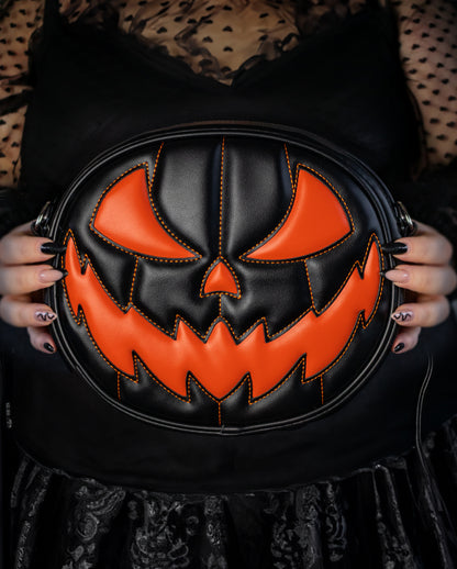 Schwarze Kürbis Handtasche