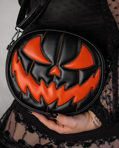 Schwarze Kürbis Handtasche