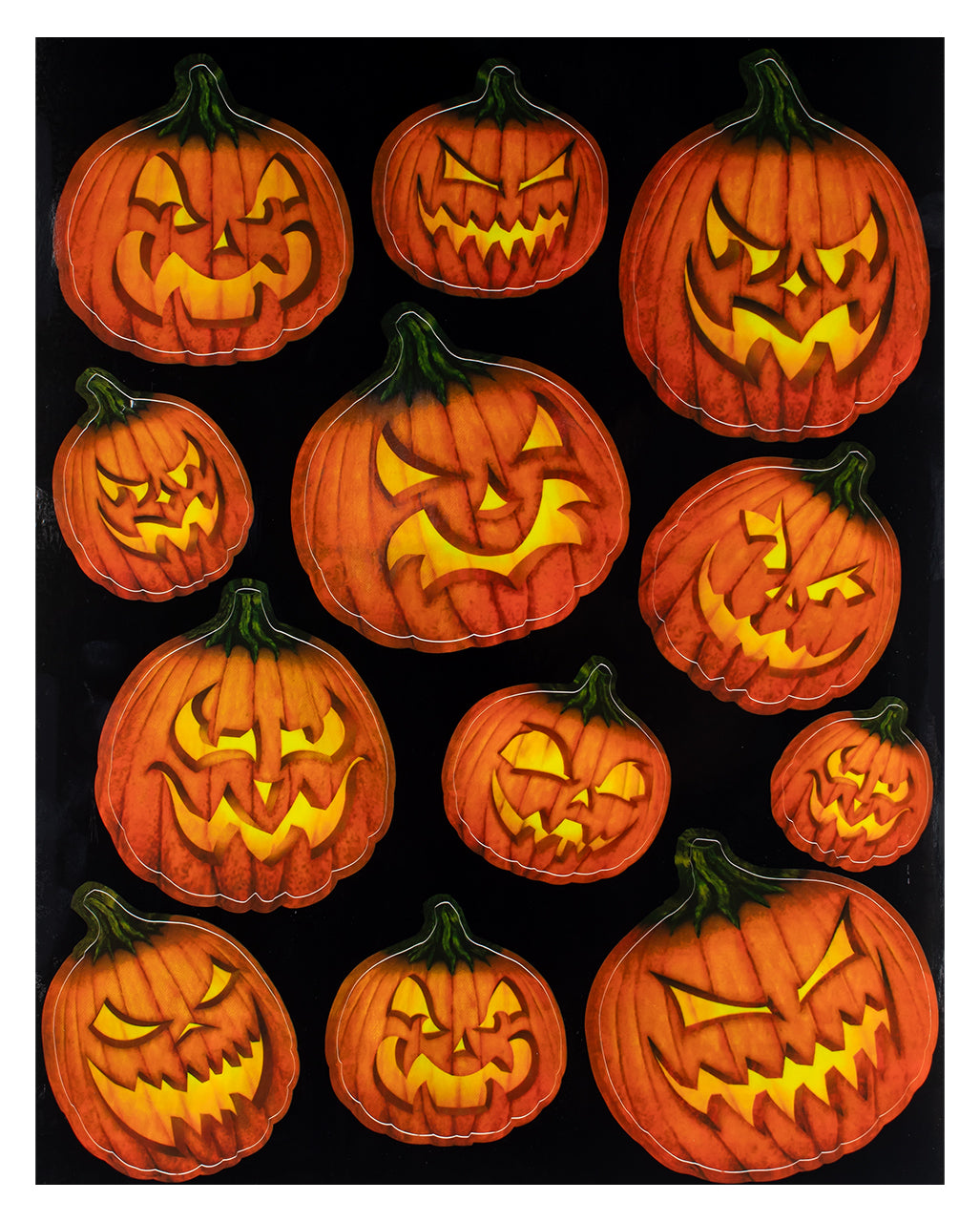 Jack O'Lantern Pumpkin Window Sticker