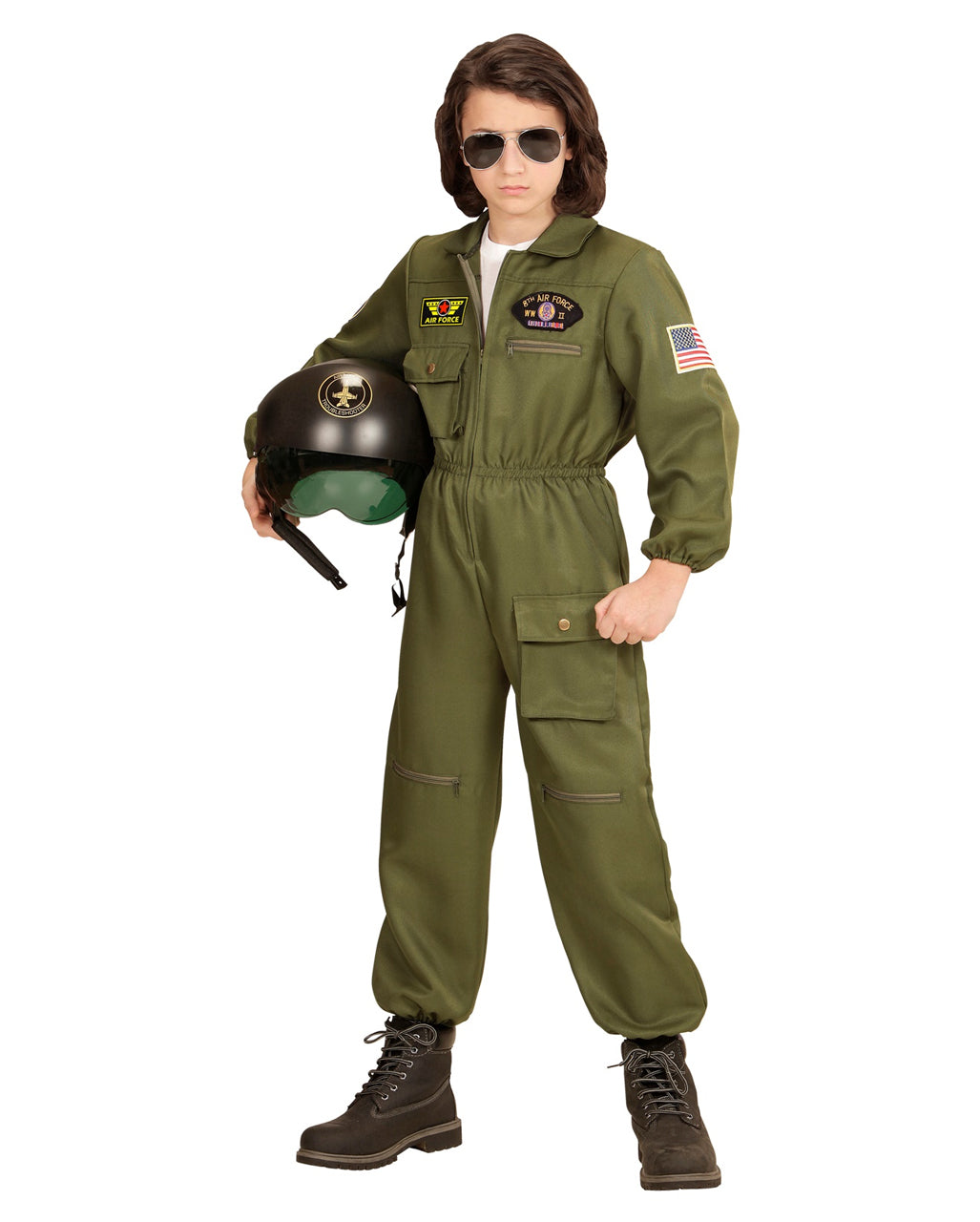 Kampfjet Pilot Kostüm für Kinder