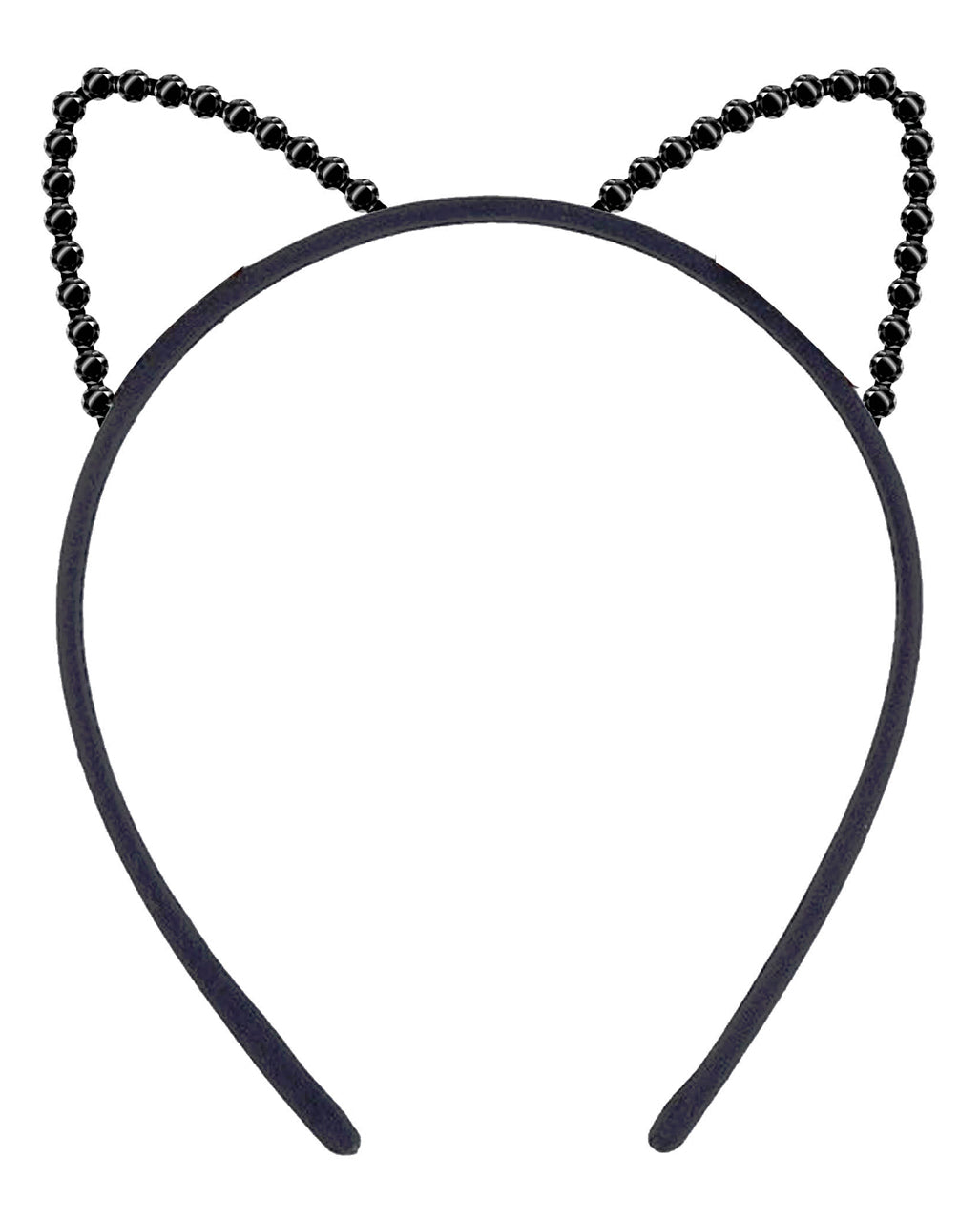 Haarreif mit Katzenohren aus Glitzersteinen