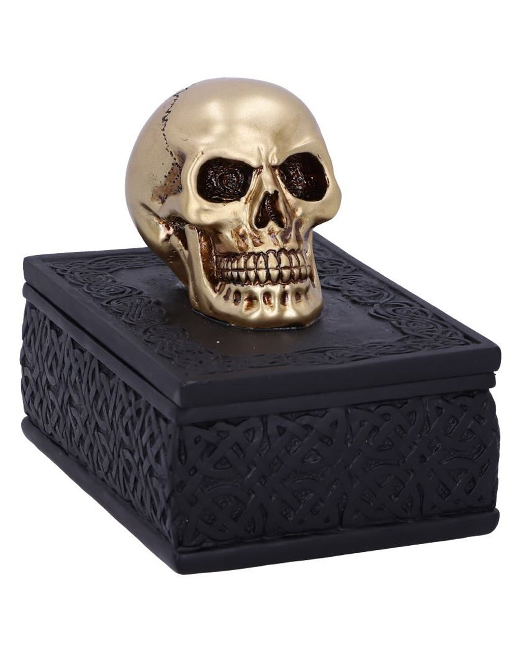 Keltische Box mit Goldenem Totenkopf