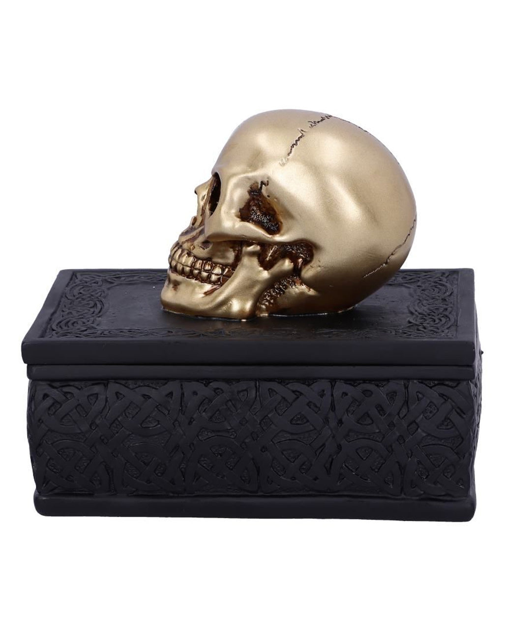 Keltische Box mit Goldenem Totenkopf