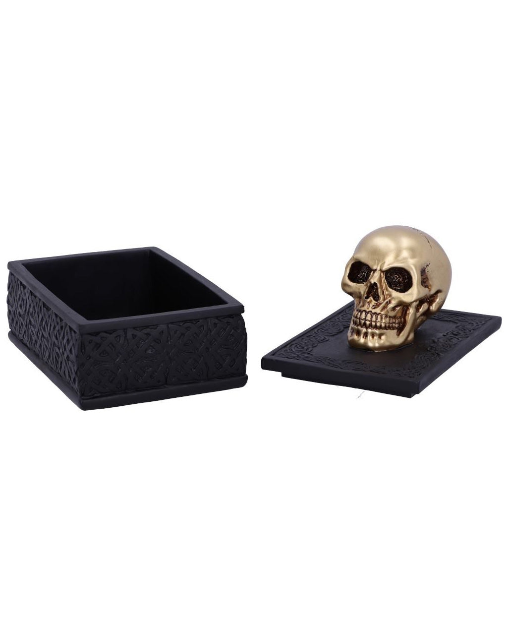 Keltische Box mit Goldenem Totenkopf