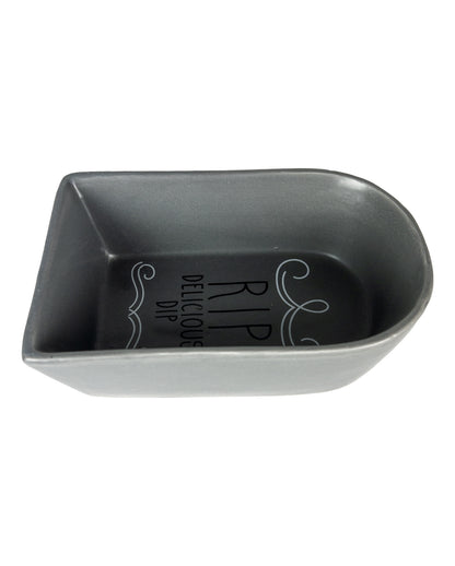 Keramik Dip Schüssel in Grabsteinform 15cm