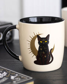 Keramik-Tasse mit sitzender Mystik Katze