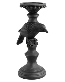 Kerzenständer mit schwarzem Raben 29cm