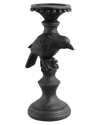 Kerzenständer mit schwarzem Raben 29cm