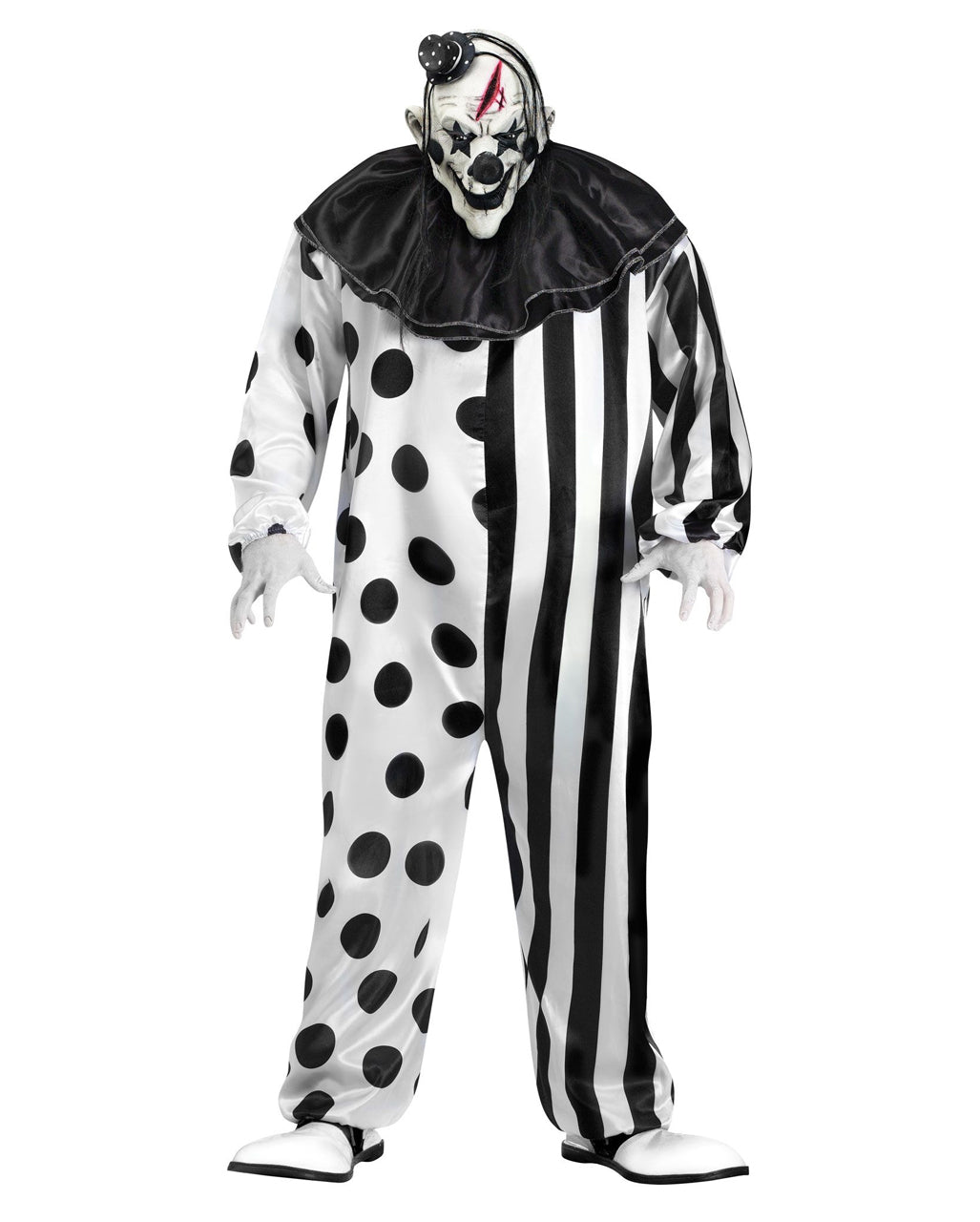 Killer Clown Kostüm mit Maske XL