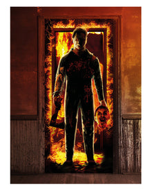 Türdeko Killer in Flammen 80x180cm