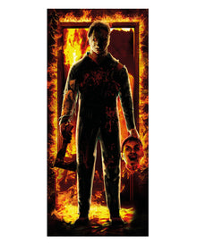 Türdeko Killer in Flammen 80x180cm