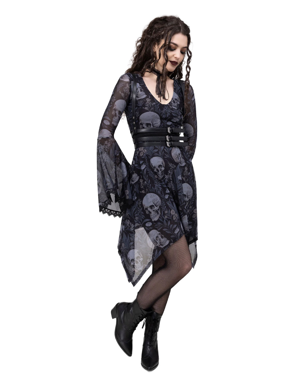 Death's Head Skater Kleid KILLSTAR