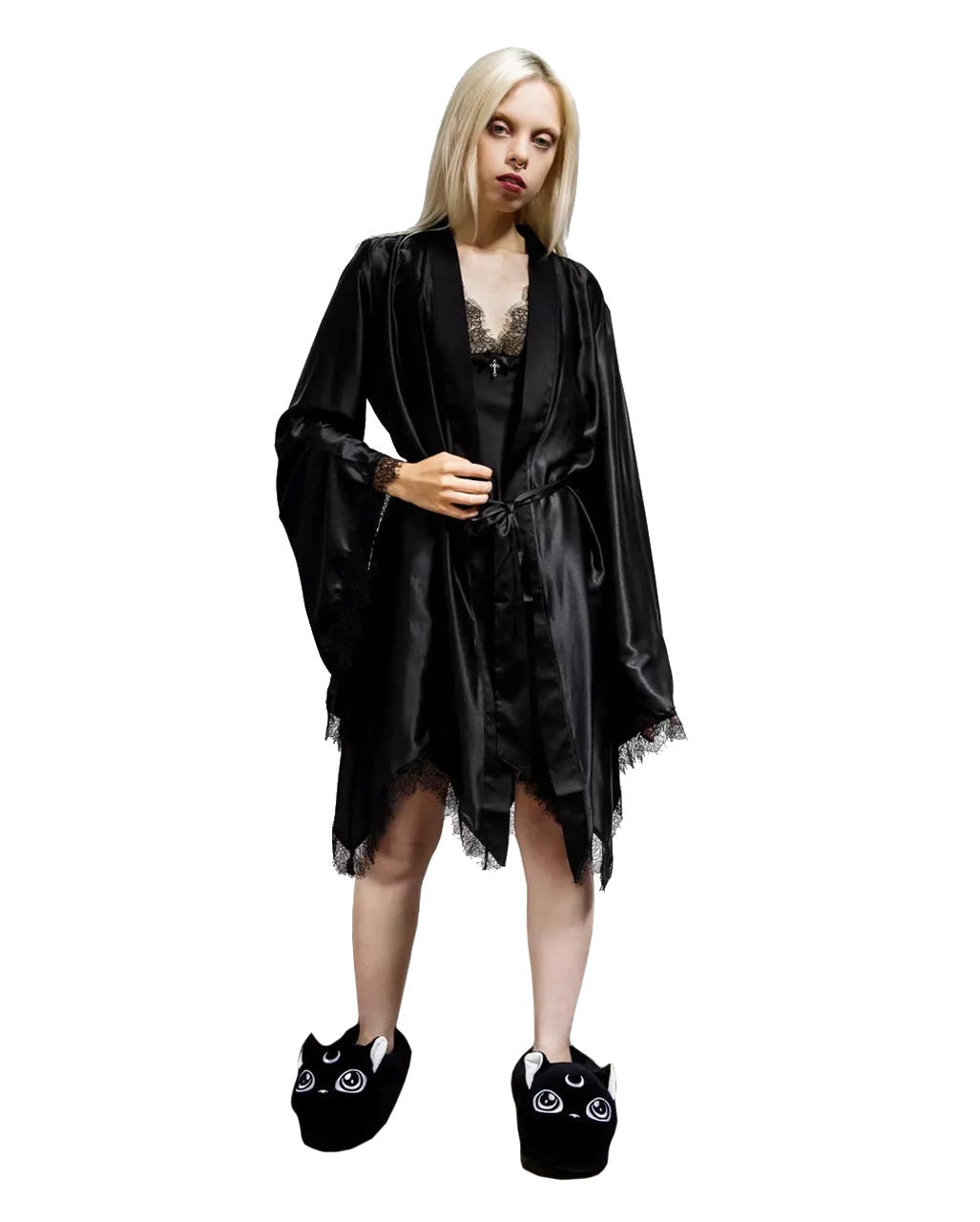 Devils Lullaby Satin Robe KILLSTAR
