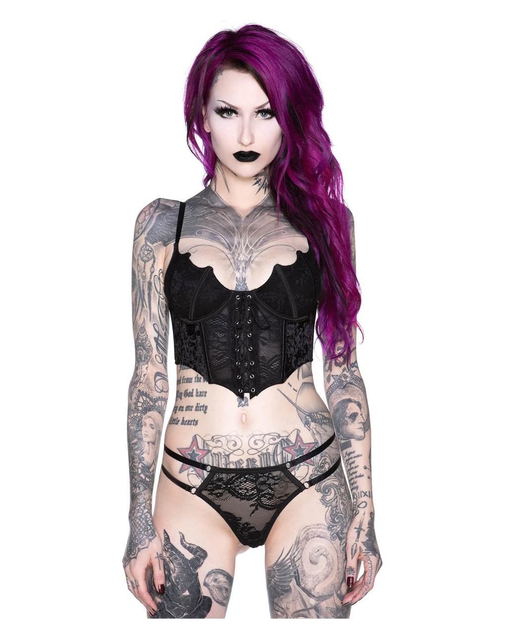 Fledermaus Spitzen Bustier KILLSTAR