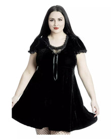 Heather Babydoll Kleid Schwarz KILLSTAR