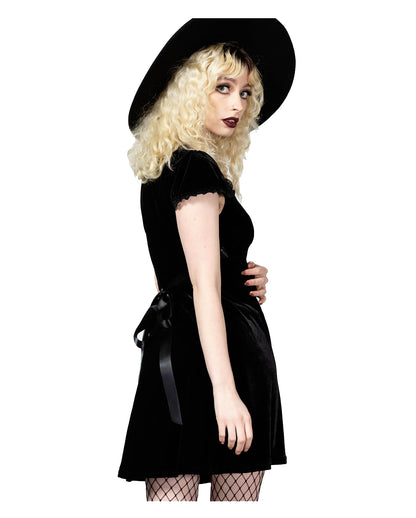 Heather Babydoll Kleid Schwarz KILLSTAR