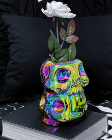 Regenbogen Totenkopf Vase KILLSTAR
