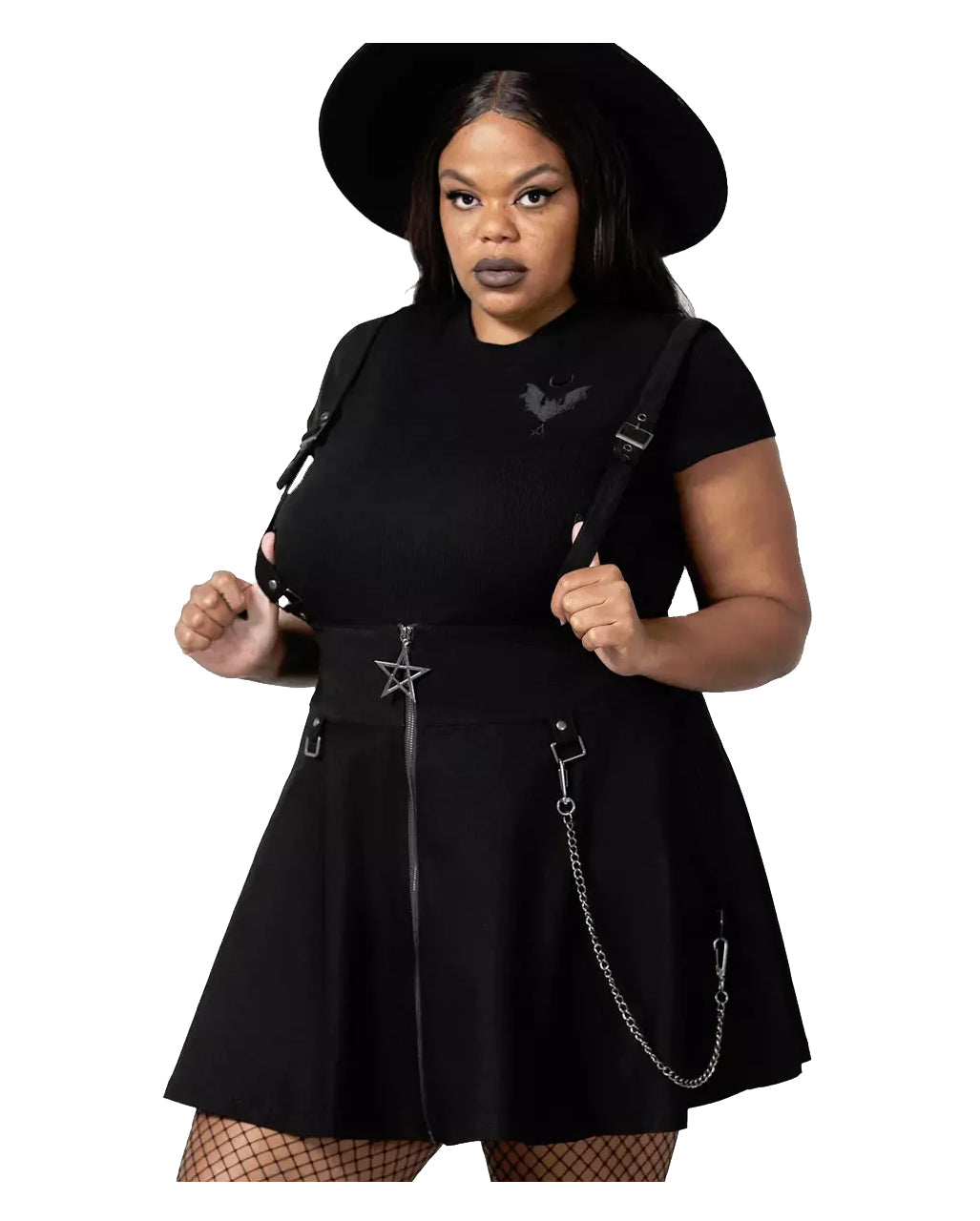 Study Hell Suspender Skirt KILLSTAR schwarz