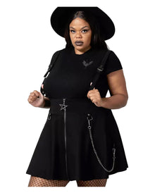 Study Hell Suspender Skirt KILLSTAR schwarz