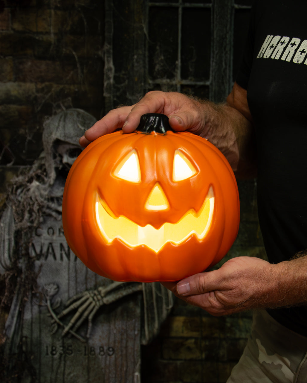 Classic Halloween Pumpkin With Light 22cm