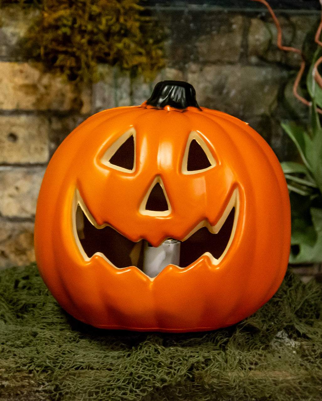 Classic Halloween Pumpkin With Light 22cm